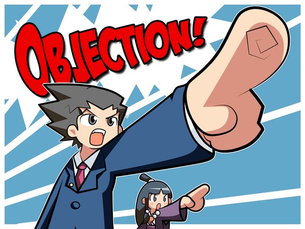 Anime picture 1600x1200 with ace attorney maya fey phoenix wright tagme