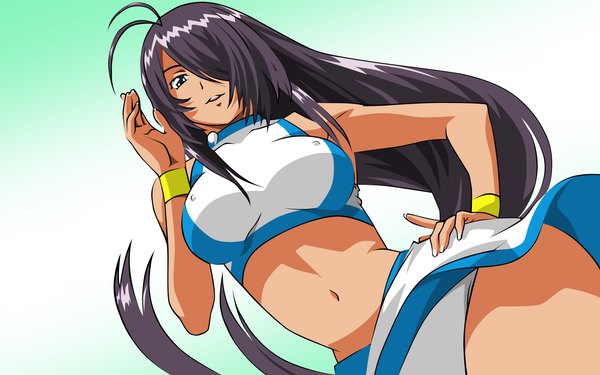 Anime picture 2560x1600 with ikkitousen kanu unchou highres light erotic wide image girl