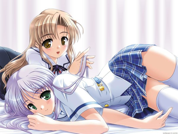 Anime picture 1600x1200 with yoake mae yori ruri iro na crescent love august soft feena fam earthlight hozumi sayaka girl