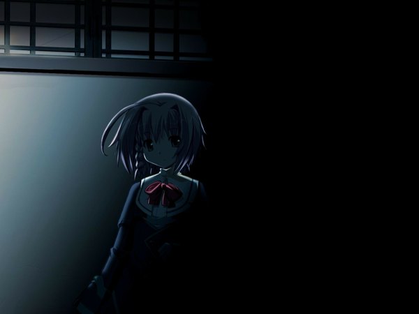 Anime picture 1600x1200 with shirogane no soleil skyfish (studio) tsurugi hagane game cg dark background girl