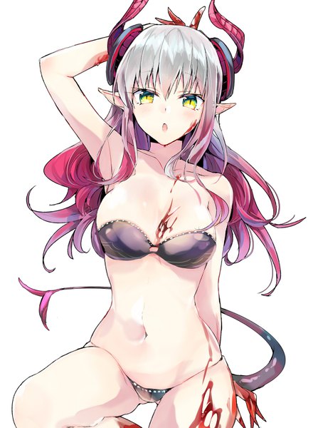 Anime-Bild 2452x3342 mit fate (series) fate/grand order fate/extra fate/extra ccc elizabeth bathory (fate) (all) elizabeth bathory (fate) carmilla (fate) tomozero single long hair tall image looking at viewer blush fringe highres breasts open mouth light erotic simple background hair between eyes