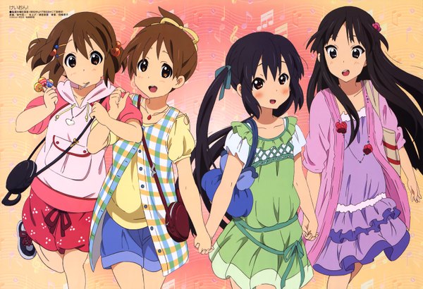 Anime picture 5948x4071 with k-on! kyoto animation akiyama mio hirasawa yui nakano azusa hirasawa ui akitake seiichi highres multiple girls girl 4 girls