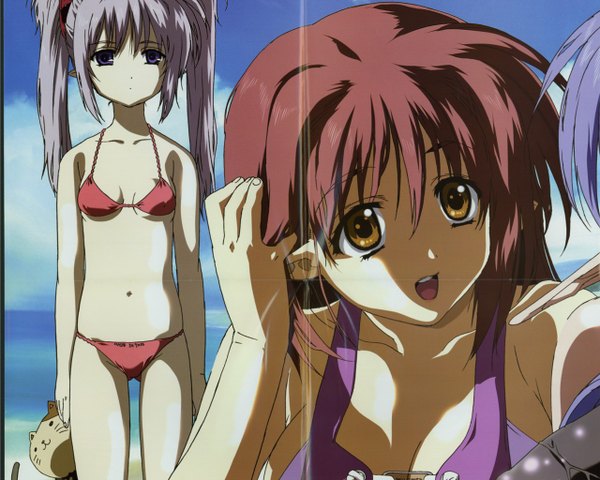 Anime picture 1280x1024 with shuffle! lisianthus primula swimsuit tagme