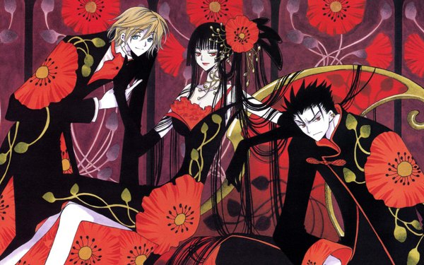 Anime picture 1920x1200 with tsubasa reservoir chronicle xxxholic clamp ichihara yuuko fay d flourite kurogane highres wide image wallpaper