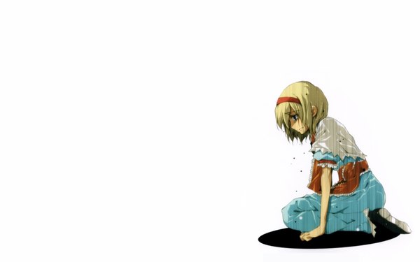 Anime picture 1920x1200 with touhou alice margatroid highres wide image sad girl
