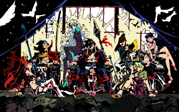 Anime picture 3500x2183 with tengen toppa gurren lagann gainax highres wide image group vector