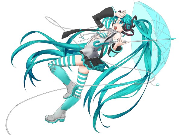 Anime picture 1200x900 with vocaloid hatsune miku white background girl tagme