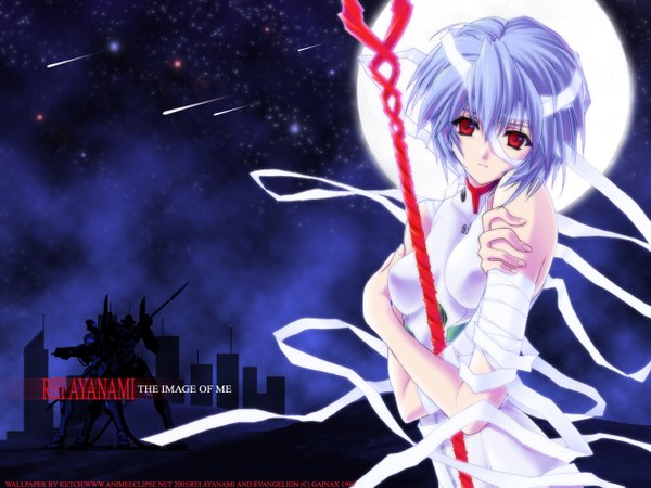 Anime picture 1280x960 with neon genesis evangelion gainax ayanami rei suzuhira hiro ribbon (ribbons) bandage (bandages)