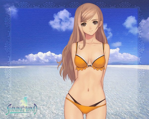 Anime picture 1280x1024 with shining (series) shining wind touka kureha tony taka girl swimsuit bikini