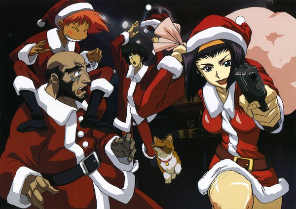 Anime picture 2123x1500 with cowboy bebop sunrise (studio) highres christmas tagme
