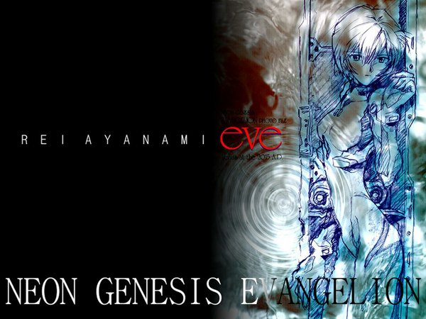 Anime picture 1024x768 with neon genesis evangelion gainax ayanami rei copyright name tagme
