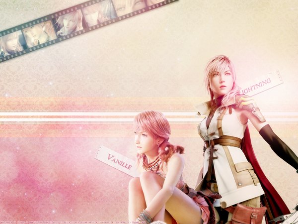 Anime picture 1600x1200 with final fantasy final fantasy xiii square enix lightning farron oerba dia vanille realistic