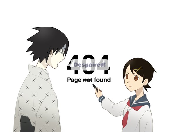 Anime picture 1600x1200 with sayonara zetsubou sensei shaft (studio) itoshiki nozomu fuura kafuka white background 404