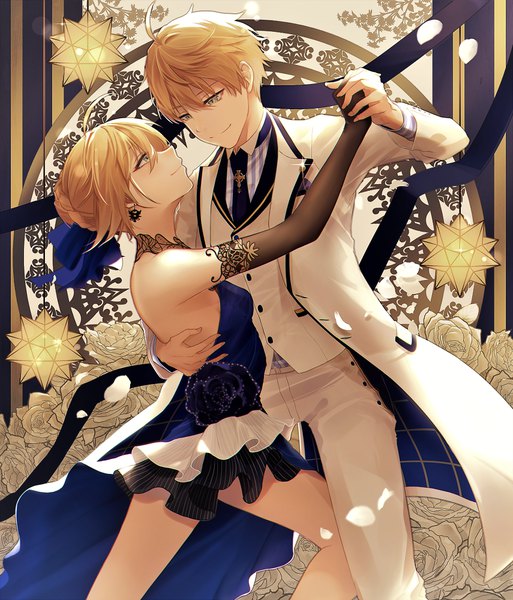 Anime picture 855x1000 with fate (series) fate/grand order fate/prototype: fragments of blue and silver fate/prototype artoria pendragon (all) saber arthur pendragon (fate) kito koruta tall image fringe short hair blonde hair smile hair between eyes standing bare shoulders green eyes ahoge braid (braids) head tilt