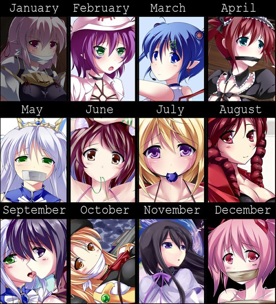 Anime picture 1000x1100 with mahou shoujo madoka magica infinite stratos sola yumekui merry yoake mae yori ruri iro na queen's blade rebellion original shaft (studio) 8bit august soft akemi homura kaname madoka charles dunois feena fam earthlight shihou matsuri merry nightmare airi (queen's blade) estel freesia maullarmaullar long hair