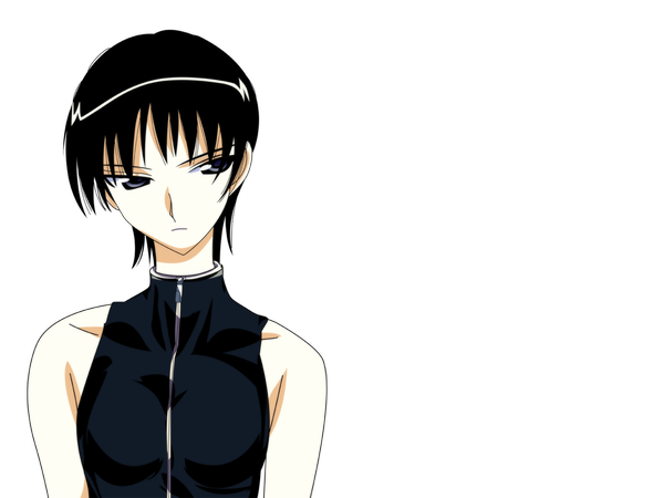 Anime picture 1600x1200 with school rumble takano akira short hair black hair grey eyes vest