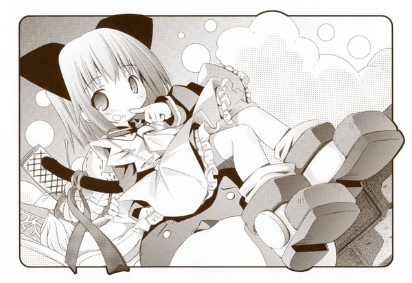 Anime picture 3796x2608 with pop highres scan loli monochrome