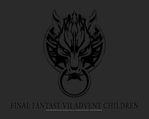 Anime picture 1280x1024 with final fantasy vii advent children final fantasy final fantasy vii square enix logo