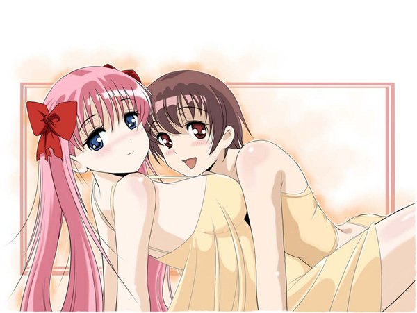 Anime picture 1033x777 with saki haramura nodoka miyanaga saki tagme (artist) light erotic tagme