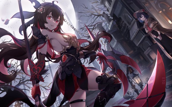 Anime picture 1800x1121 with honkai impact 3rd benghuai xueyuan bloodborne honkai (series) from software seele vollerei plain doll seele vollerei (starchasm nyx) asc11 long hair looking at viewer blush fringe highres short hair breasts light erotic black hair smile hair between eyes