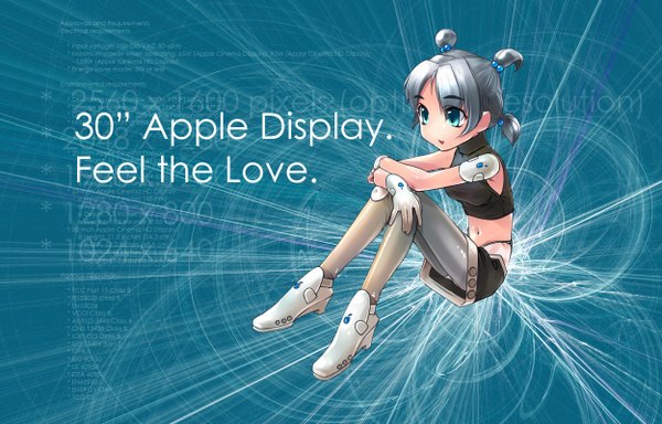 Anime picture 2500x1600 with macintosh os-tan highres tagme