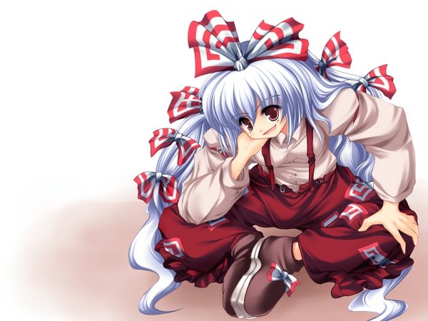 Anime picture 1280x960 with touhou fujiwara no mokou girl tagme