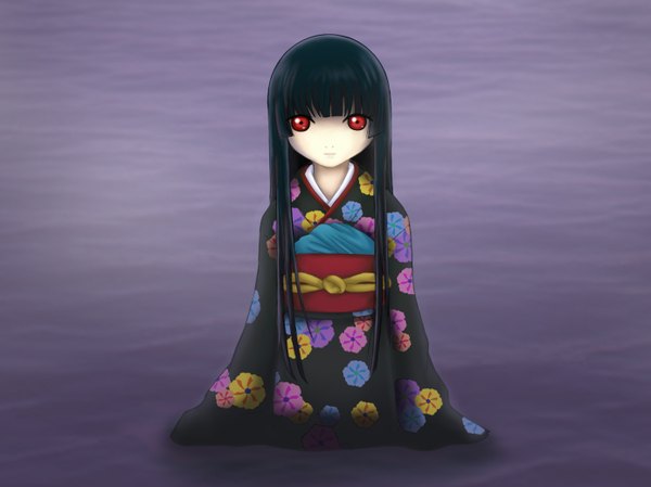 Anime picture 1387x1040 with hell girl studio deen enma ai tagme