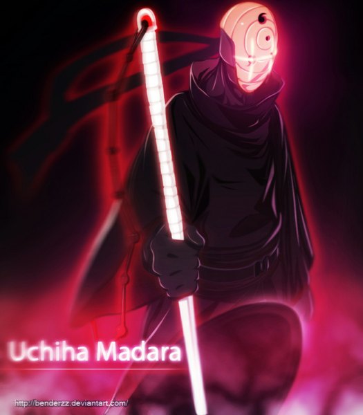 Anime picture 1024x1170 with naruto studio pierrot naruto (series) uchiha obito tobi benderzz single tall image from above inscription coloring glowing black background light glowing eye (eyes) akatsuki boy gloves weapon belt