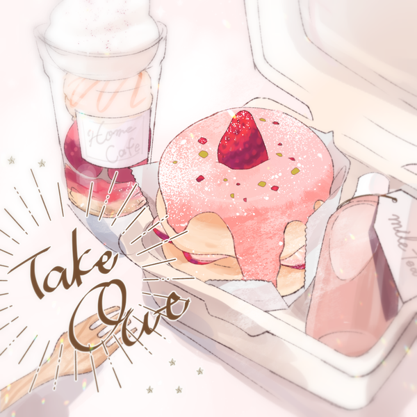 Anime picture 1181x1181 with original mirinko text no people english food sweets star (symbol) parfait pancake (pancakes)