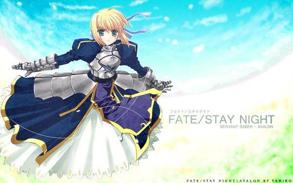Anime picture 1440x900 with fate (series) fate/stay night studio deen type-moon artoria pendragon (all) saber wide image