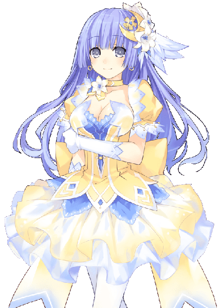 Anime picture 586x817 with date a live izayoi miku single long hair tall image blush breasts large breasts purple eyes payot cleavage purple hair blunt bangs light smile puffy sleeves looking up transparent background girl dress gloves