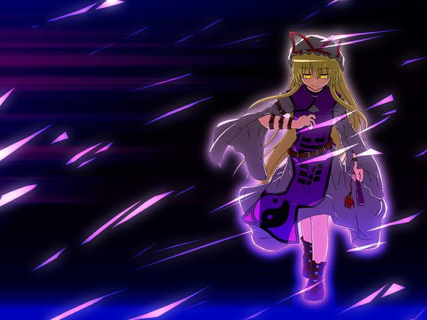 Anime picture 1024x768 with touhou yakumo yukari girl tagme