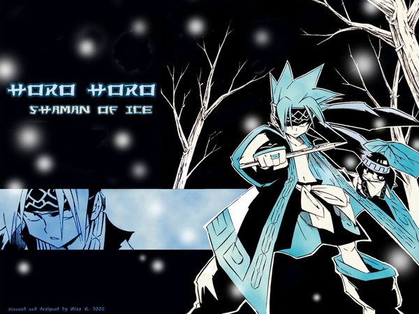 Anime picture 1024x768 with shaman king xebec traditional clothes snowing ainu clothes tagme