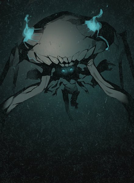 Anime picture 733x1000 with kantai collection wo-class aircraft carrier blade (galaxist) single tall image looking at viewer aqua eyes from above night torn clothes glowing dark background glowing eye (eyes) underwater shinkaisei-kan polychromatic swimming girl cape tentacles