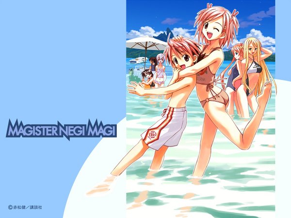 Anime picture 1280x960 with mahou sensei negima! kagurazaka asuna negi springfield sasaki makie yukihiro ayaka izumi ako