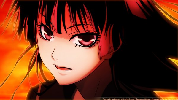 Anime picture 1920x1080 with tasogare otome x amnesia silver link kanoe yuuko single long hair looking at viewer highres open mouth black hair red eyes wide image girl serafuku