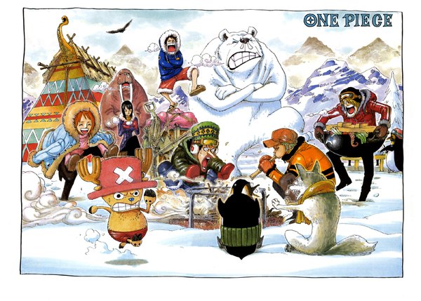 Anime picture 1959x1402 with one piece toei animation nami (one piece) monkey d. luffy nico robin roronoa zoro sanji tony tony chopper usopp oda eiichirou long hair fringe highres short hair open mouth black hair blonde hair smile standing sitting