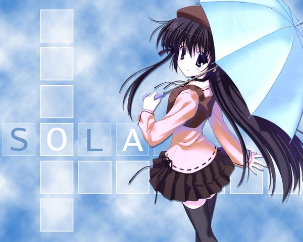 Anime picture 1280x1024 with sola shihou matsuri nanao naru thighhighs skirt