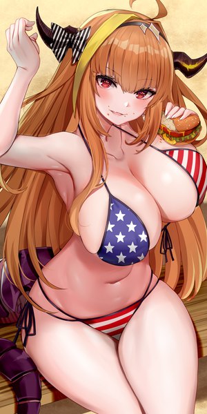Anime-Bild 2000x4000 mit virtual youtuber hololive kiryuu coco piukute062 single long hair tall image looking at viewer blush fringe highres breasts open mouth light erotic smile hair between eyes red eyes sitting holding payot