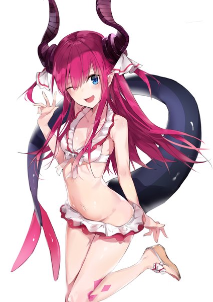 Anime picture 1275x1800 with fate (series) fate/extra fate/extra ccc elizabeth bathory (fate) (all) elizabeth bathory (fate) aida (chinhung0612) single long hair tall image looking at viewer blush fringe breasts open mouth blue eyes light erotic simple background smile hair between eyes standing