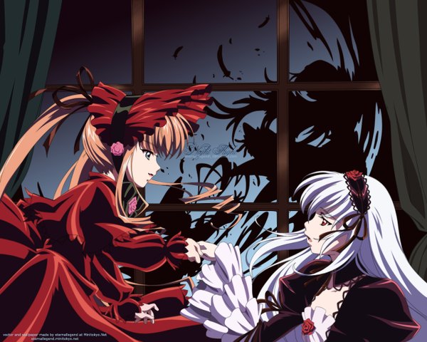 Anime picture 1280x1024 with rozen maiden suigintou shinku vector gothic