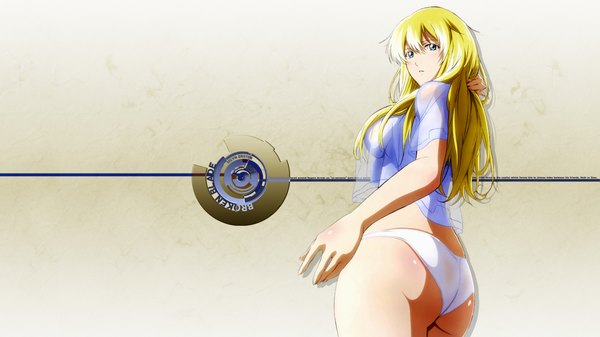Anime picture 1920x1080 with broken blade sigyn erster highres light erotic blonde hair wide image ass pantyshot girl