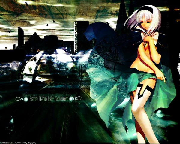 Anime picture 1280x1024 with shining (series) shining tears blanc neige tony taka light erotic girl