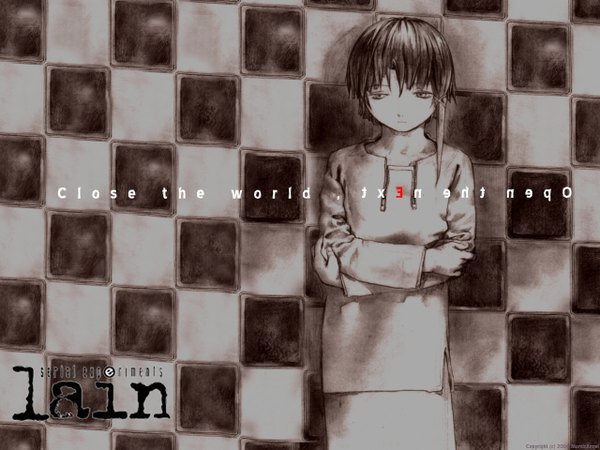 Anime picture 1280x960 with serial experiments lain iwakura lain tagme
