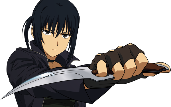 Anime picture 2560x1600 with canaan type-moon alphard highres wide image transparent background vector knife