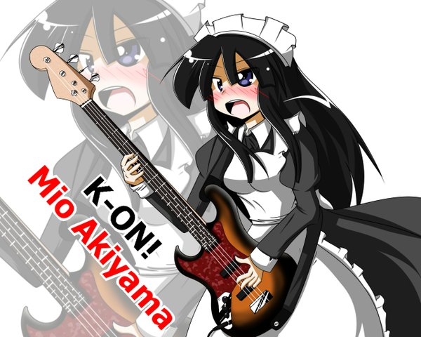 Anime picture 1280x1024 with k-on! kyoto animation akiyama mio maid guitar