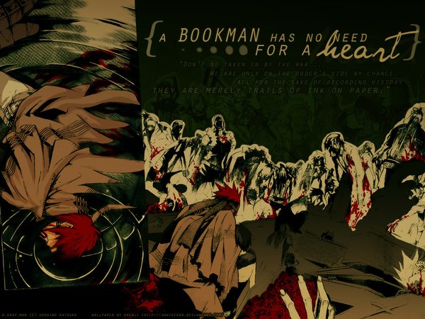 Anime picture 1024x768 with d.gray-man lavi bookman dark background