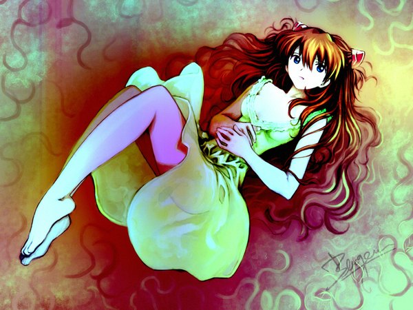 Anime picture 1600x1200 with neon genesis evangelion gainax soryu asuka langley kobayashi yuji tagme
