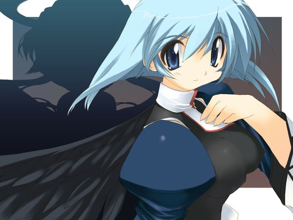 Anime picture 1280x960 with utawareru mono kamyu angel wings tagme