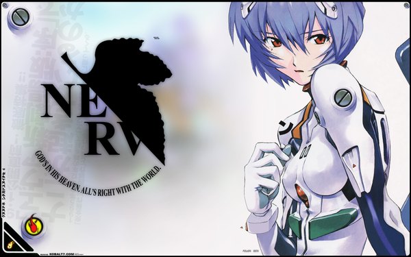 Anime picture 1920x1200 with neon genesis evangelion gainax ayanami rei highres wide image nerv pilot suit